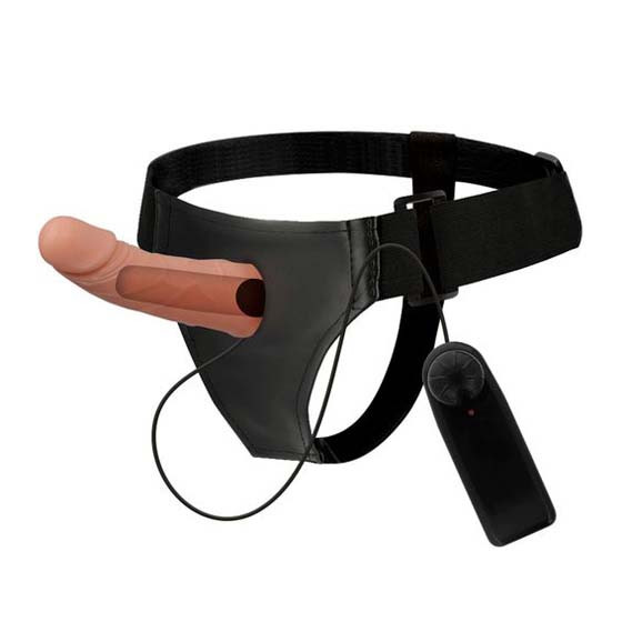 Strap on Harness with Vibrating Dildo