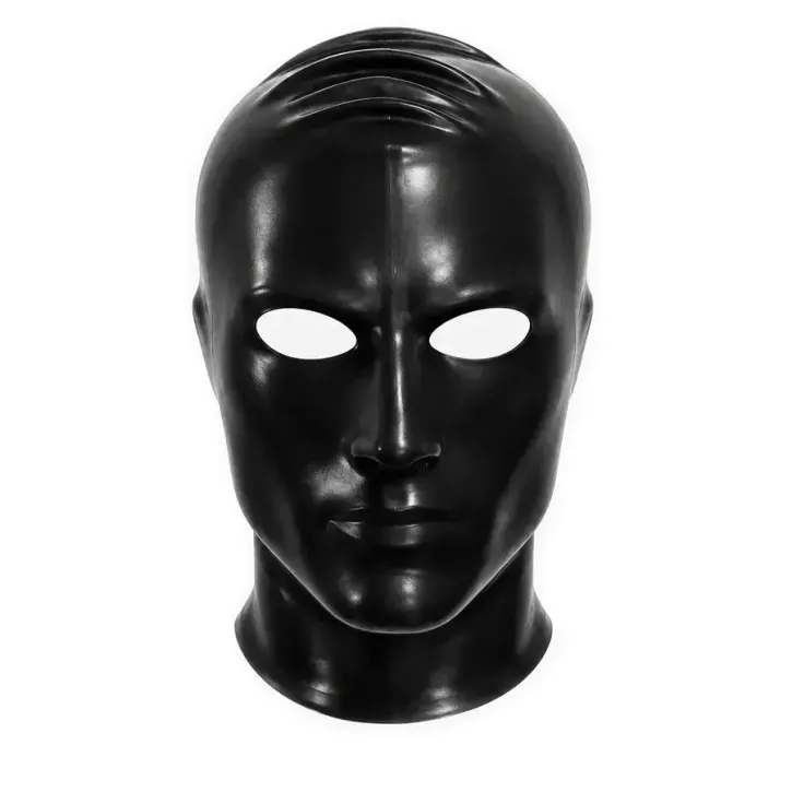 Latexmaske mit offenen Augen und Reißverschluss