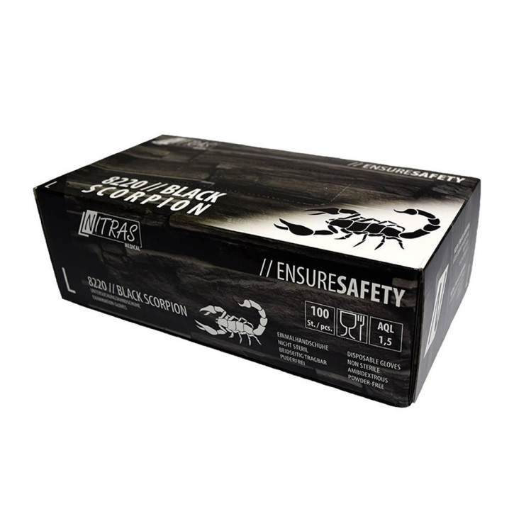 Latex Gloves Black Scorpion, 100 pieces, S