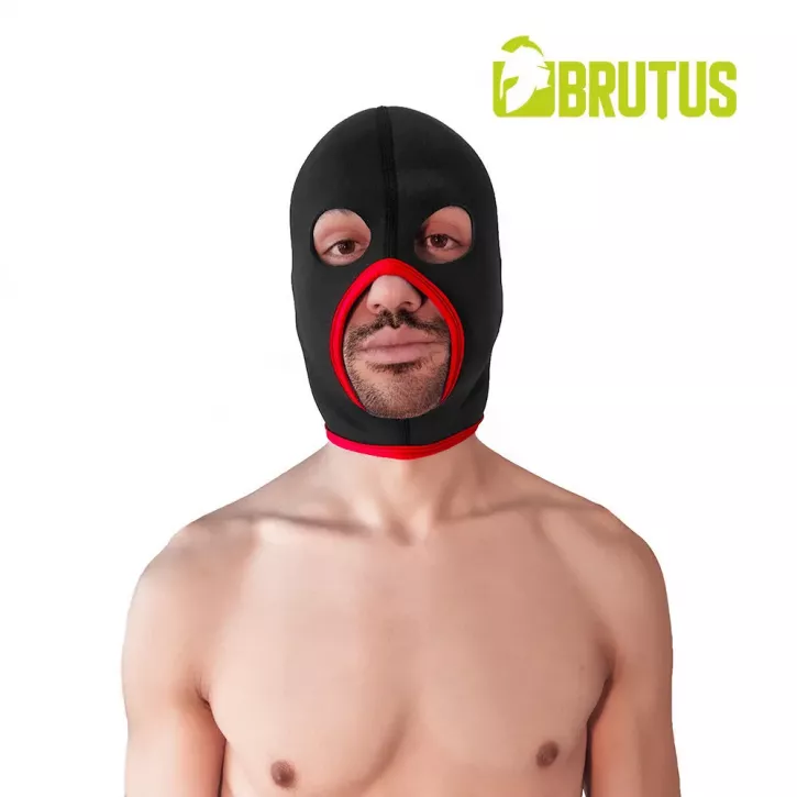 BRUTUS Neoprene Face Fucker Hood black/red