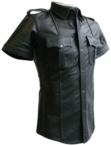 Leather Policeshirt Mister B, Größe L