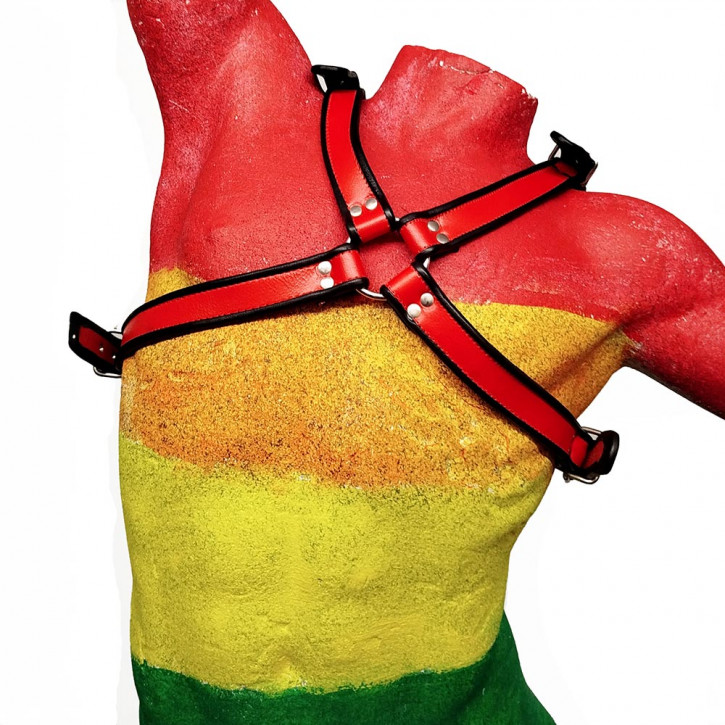 Black Pipping Fist Harness