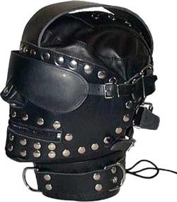 Leather Bondage Mask, size XL