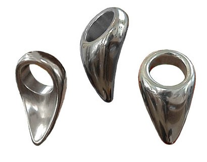 Metal Cockring Teardrop, Ø 55 mm