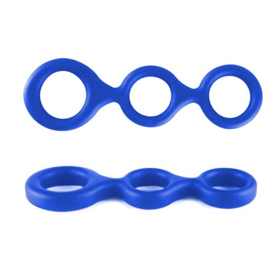 Men Triple Cock Ring blue