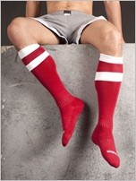 BARCODE Football Socks, r/w, 39/42