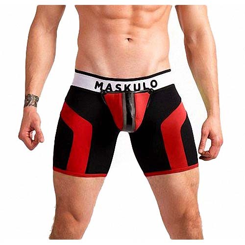 Maskulo Shorts Red Zip L