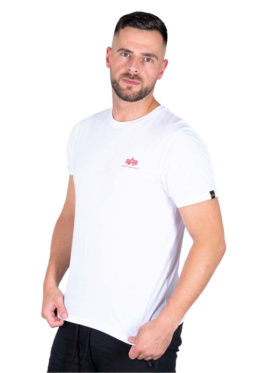 Alpha Industries Backprint white/red-4724M T-Shirt