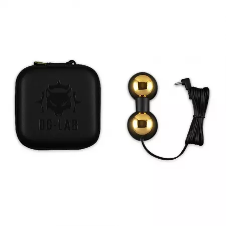 Dungeon Lab Bi-Polar Double Ball Electrode Gold