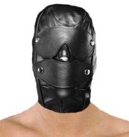 Ledermaske mit Schnürverschluss