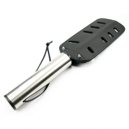 The Hitman Slotted Leather Paddle
