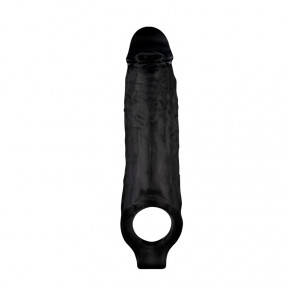 Penishülle 22 cm Mighty Sleeve with Ball Loop-Black