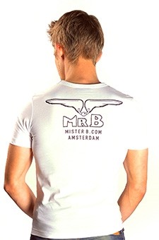 Mister B T-Shirt, white, size M