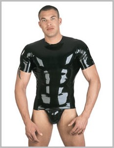Latex T-Shirt with Nipple-Zippers