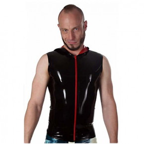 Hooded Latex Sweatshirt sleeveless M