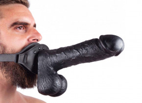 Leather Mouth Gag with Vac-u-lock Connector