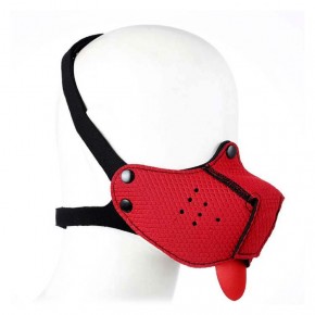 Neoprene Dog Mask red