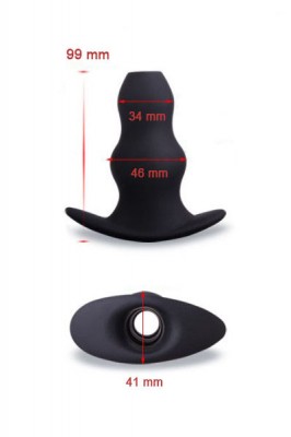 Double Silicone Hollow Butt Plug