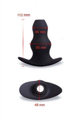 Double Silicone Hollow Butt Plug L