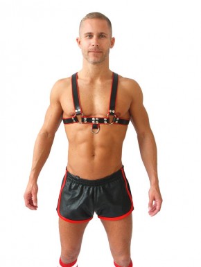 Sporty Leather, red, size M
