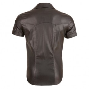 Synthetic Leather Shirt, Uniform Style