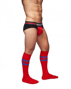 Football Socks with Pocket, red, 42/46