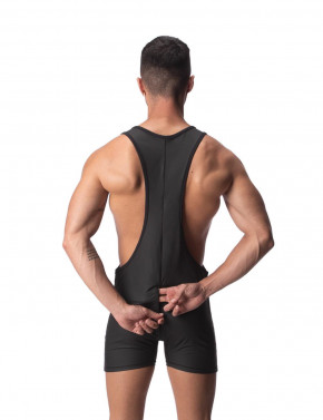 BARCODE Ringer Wrestling Singlet with zipper