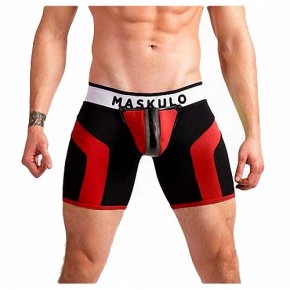Maskulo Shorts Red Zip